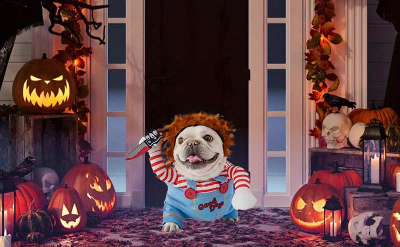 Fantasia de Halloween Chucky para Pet - O Terror Está Chegando! 🎃🐾